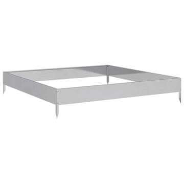 Vidaxl Povišena vrtna gredica 100 x 100 x 18,5 cm pocinčani čelik