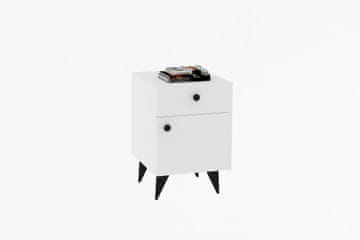 Woody Fashion Noćni ormarić, Pila - White