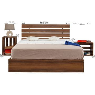 Woody Fashion Dvokrevetna ploča, Fuga 160LK - Walnut