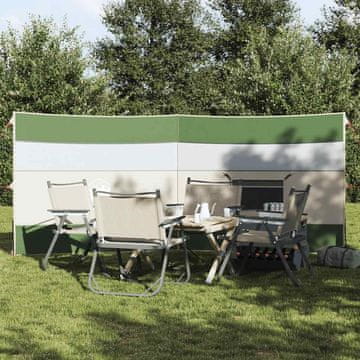 Vidaxl Kamperska vjetrobranska zaštita zelena 340 x 130 cm vodootporna