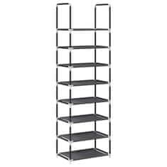 Vidaxl Stalak za cipele s 8 razina crne boje 44x28x145 cm