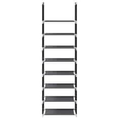 Vidaxl Stalak za cipele s 8 razina crne boje 44x28x145 cm