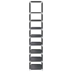 Vidaxl Stalak za cipele s 8 razina crne boje 44x28x145 cm