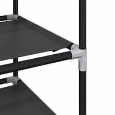 Vidaxl Stalak za cipele s 8 razina crne boje 44x28x145 cm
