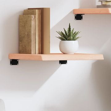 Vidaxl Polica, 40x40x(2-4) cm, Neobrađeno masivno hrastovo drvo
