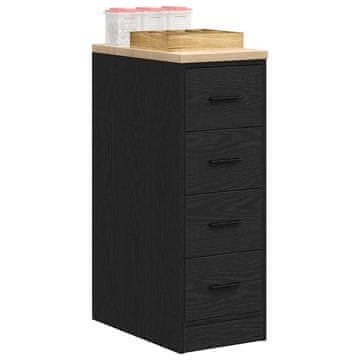 Vidaxl Ormar za garažu crni 30x51x85 cm