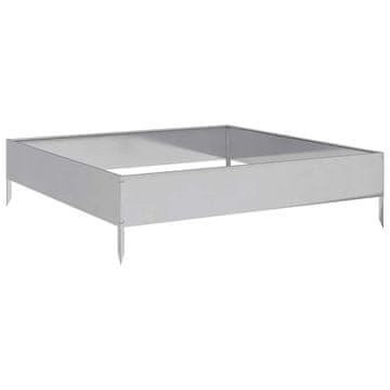 Vidaxl Vrtna posuda za sadnju 100x100x26 cm pocinčani čelik