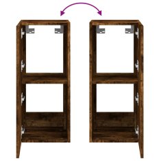 Vidaxl Zidni TV ormarić s LED svjetlima boja hrasta 30,5 x 35 x 70 cm