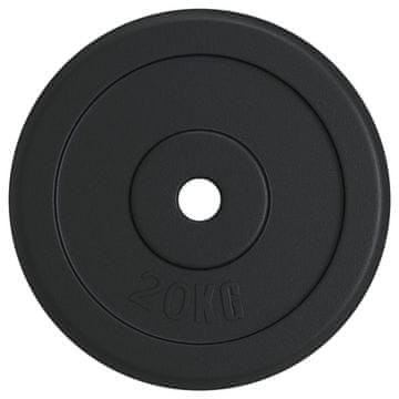 Vidaxl Ploča za uteg 20 kg od lijevanog željeza