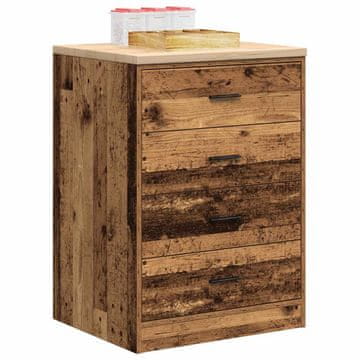 Vidaxl Ormar za garažu antikno drvo 60x51x85 cm