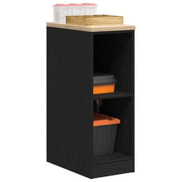 Vidaxl Ormar za garažu crni 30x51x85 cm
