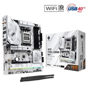 ASRock X870 Steel Legend WiFi AM5 DDR5 RGB gaming ATX matična ploča