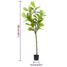 Vidaxl Umjetno stablo fikusa 48 listova 165 cm zeleno