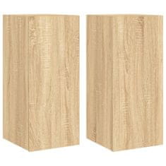Vidaxl Zidni TV ormarići LED 2 kom boja hrasta sonome 30,5x35x70 cm