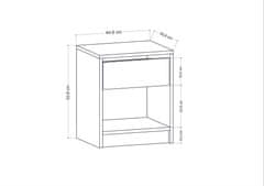 Woody Fashion Noćni ormarić, Sheridan - Anthracite