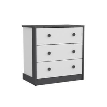 Woody Fashion Komoda, Life - White, Anthracite
