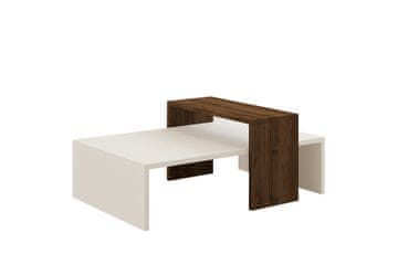 Woody Fashion Stolić GLOW - White, Glow - White, Walnut