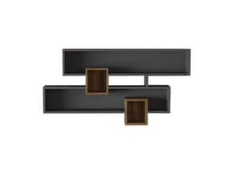 Woody Fashion Polica zidna KAREN WALNUT, Karen - Walnut, Anhtacite