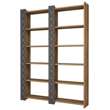 Woody Fashion Polica za knjige, City 2 - Walnut, Chalcedony