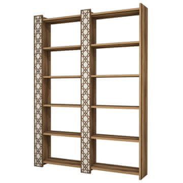 Woody Fashion Polica za knjige, City 2 - Walnut, Cream