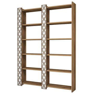 Woody Fashion Polica za knjige, City 2 - Walnut, White