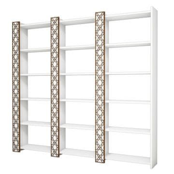 Woody Fashion Polica za knjige, City 3 - White