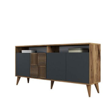 Woody Fashion Konzola, Milan 160 - Walnut, Anthracite