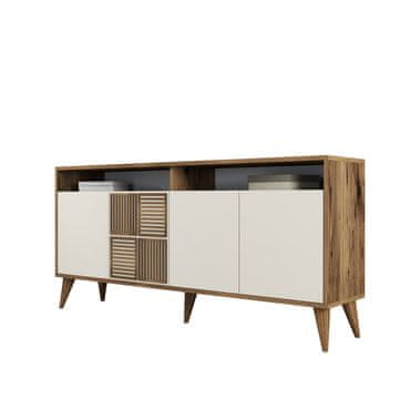 Woody Fashion Konzola, Milan 160 - Walnut, Cream