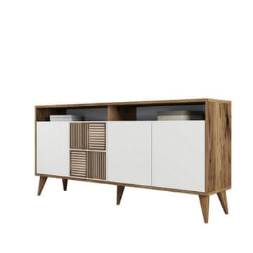Woody Fashion Konzola, Milan 160 - Walnut, White