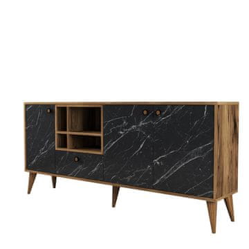 Woody Fashion Konzola, Napoli - Black Marble