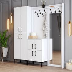 Woody Fashion Ormar za predsoblje, Berlin ABC - White