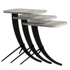 Woody Fashion Stol (3 komada), Pion - White Marble