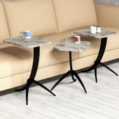 Woody Fashion Stol (3 komada), Pion - White Marble