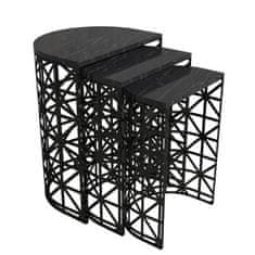 Woody Fashion Stol (3 komada), Stil - Black Marble