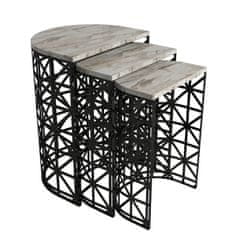 Woody Fashion Stol (3 komada), Stil - White Marble