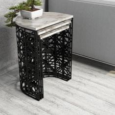 Woody Fashion Stol (3 komada), Stil - White Marble