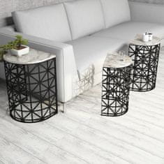Woody Fashion Stol (3 komada), Stil - White Marble