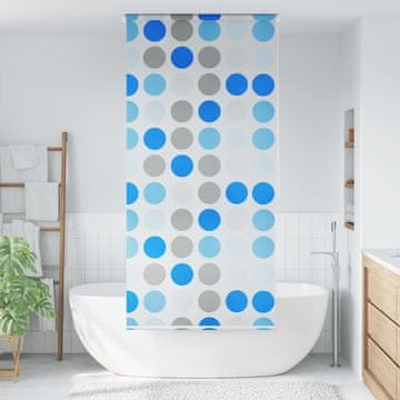 Vidaxl Rolo zavjesa za tuš 120 x 240 cm s kružnim uzorkom
