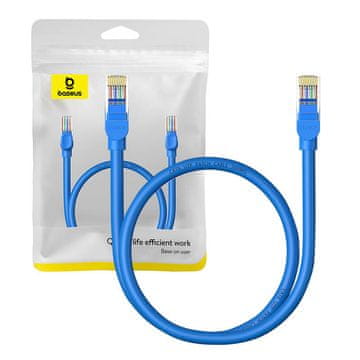 BASEUS Okrugli kabel Baseus Ethernet RJ45, Cat.6, 0,5 m (plavi)