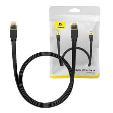 BASEUS Baseus Cat 7 UTP Ethernet RJ45 ravni kabel 2 m crne boje