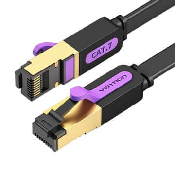 Vention Plosnati mrežni kabel UTP CAT7 Vention ICABN RJ45 Ethernet 10Gbps 15m Crni