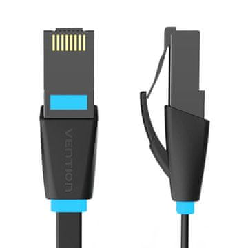Vention Plosnati mrežni kabel UTP CAT6 Vention IBJBX RJ45 Ethernet 1000Mbps 50m Crni