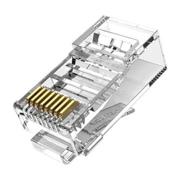 Vention Modularni RJ45 CAT6 UTP konektor Vention IDDR0-50 Prozirni pakiranje od 50