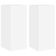 Vidaxl Zidni TV ormarići s LED svjetlima 2 kom bijeli 30,5x35x70 cm