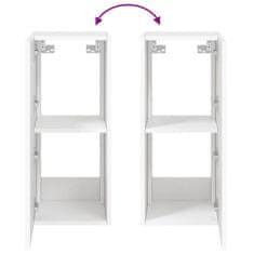 Vidaxl Zidni TV ormarići s LED svjetlima 2 kom bijeli 30,5x35x70 cm
