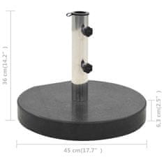 Vidaxl Stalak za suncobran od granita 28,5 kg okrugli crni