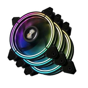 darkFlash Set ventilatora za računalo ARGB Darkflash CF11 Pro 3u1 120x120 (crni)