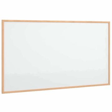 Vidaxl Magnetna bijela ploča s okvirom od masivnog borovog drva 100 x 55 cm