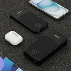 DUDAO K10 Power Bank 10000mAh 2x USB / USB-C 2.4A 12W, crno
