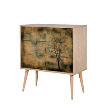 Woody Fashion Komoda, Sonoma hrast, Trio - 729
